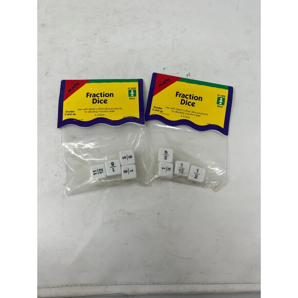 Bundle of 2 Fraction Dice  ID3408 - Picture 1 of 2